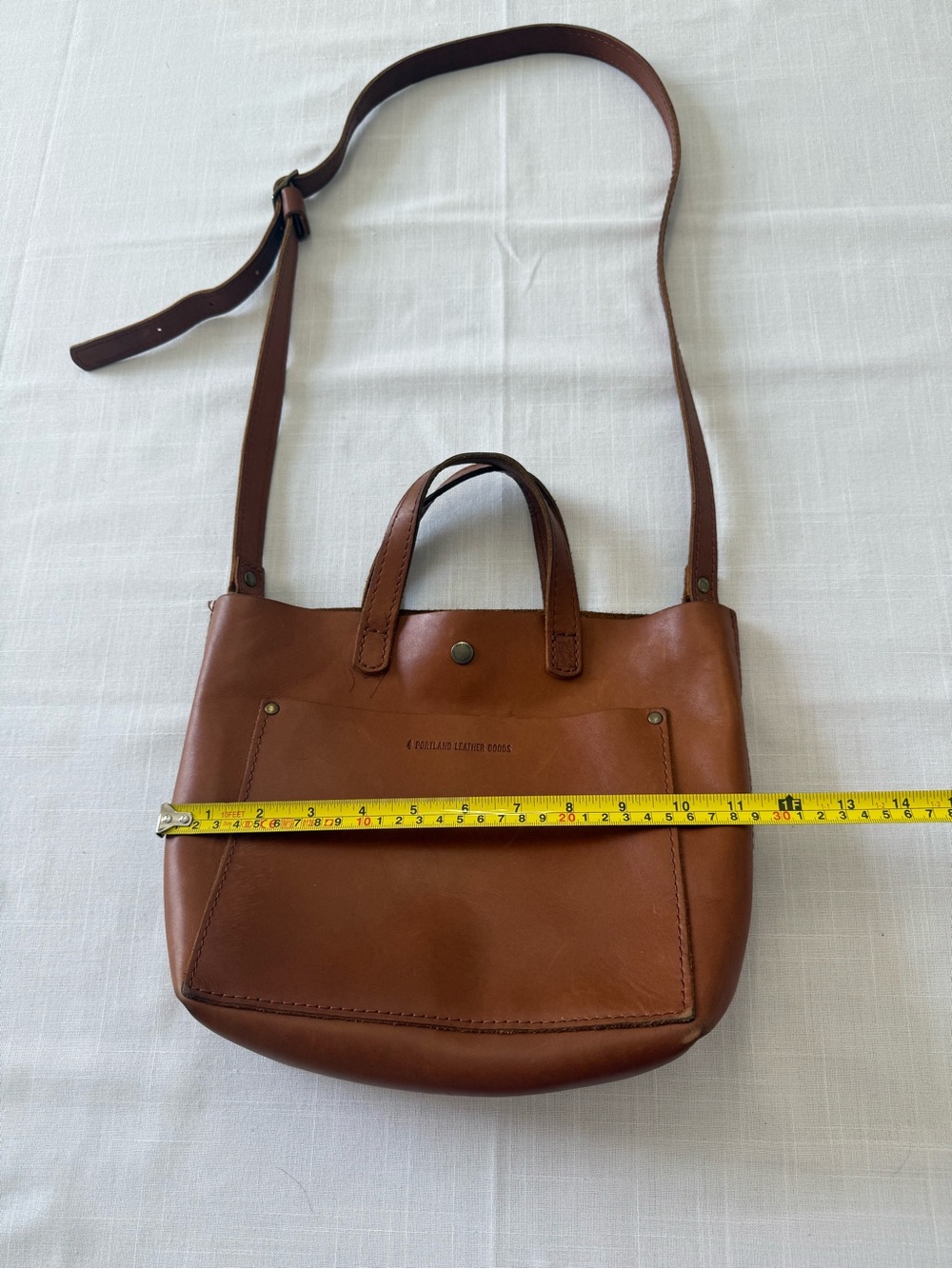 Portland Leather Goods Mini Crossbody Tote HONEY - Picture 6 of 10